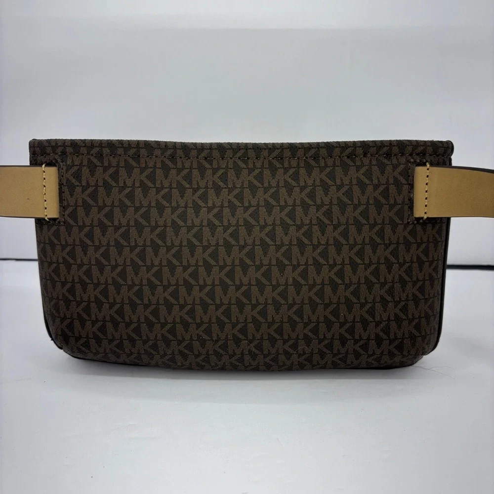 Michael Kors Chocolate Brown Logo Belt Bag Fanny Pack Brand New With Tags Womens